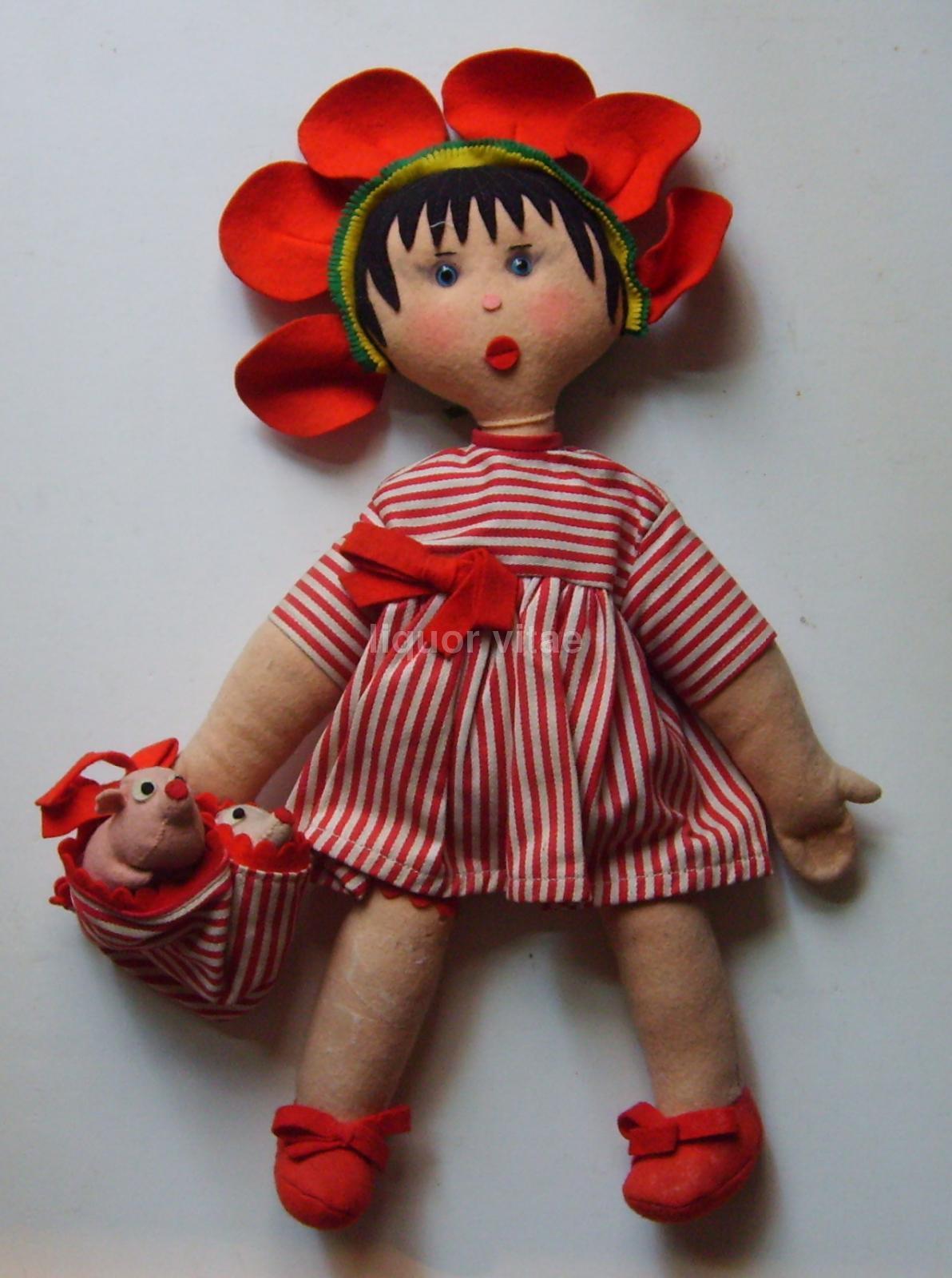 Giochi d'Epoca, Bambola Anili, Torino, Panno Lenci, Con Maialini, Bellissima, Inusuale immagine 6