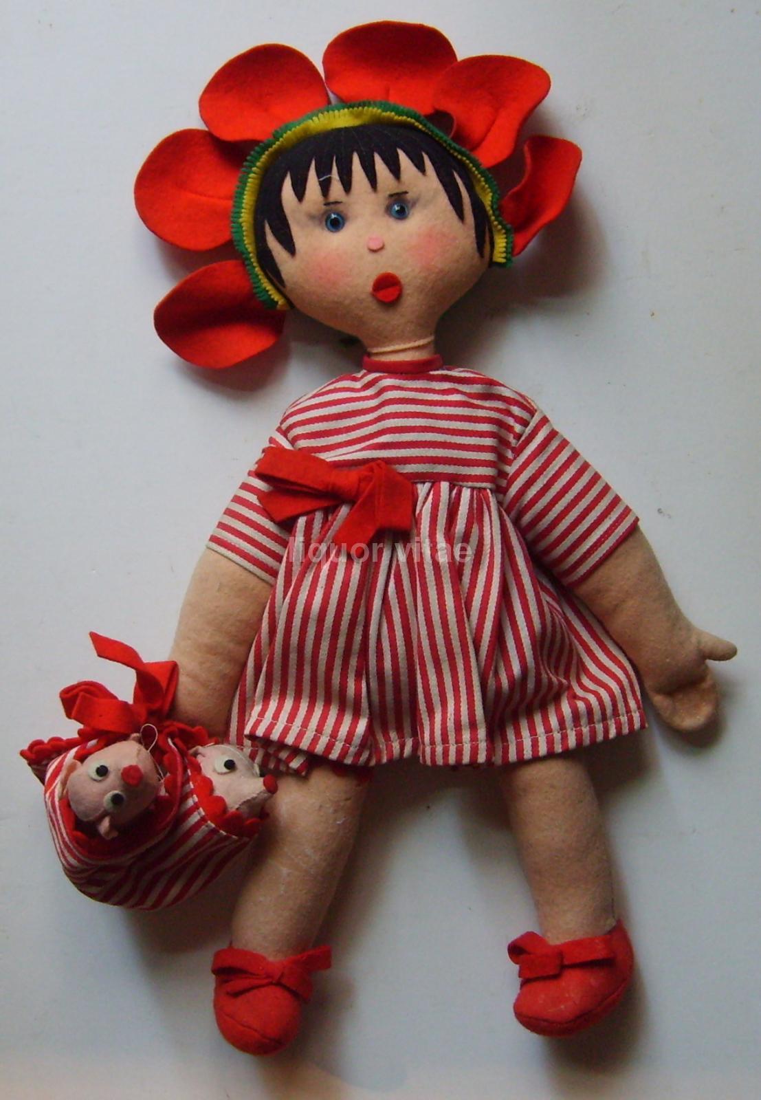 Giochi d'Epoca, Bambola Anili, Torino, Panno Lenci, Con Maialini, Bellissima, Inusuale immagine 10